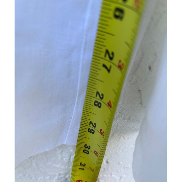 Zara Womens Pull On Elastic Waist Drawstring Linen Trouser Pants White Sz L - Picture 9 of 12